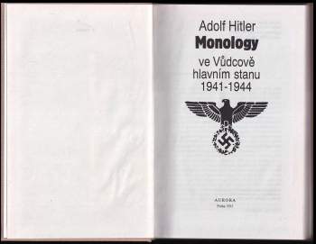 Adolf Hitler: Monology ve Vůdcově hlavním stanu 1941-1944