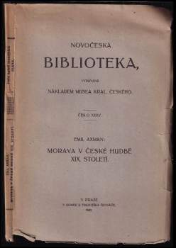 Emil Axman: Morava v české hudbě XIX. století