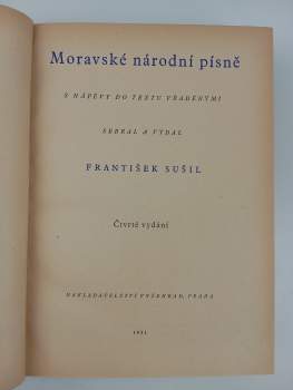 František Sušil: Moravské národní písně s nápěvy do textu vřaděnými