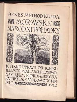 Beneš Metod Kulda: Moravské národní pohádky