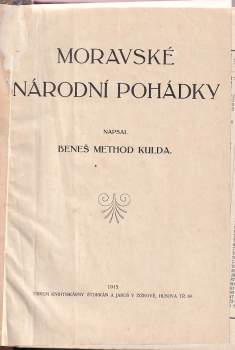 Beneš Metod Kulda: Moravské národní pohádky