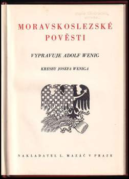 Adolf Wenig: Moravskoslezské pověsti