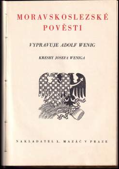 Adolf Wenig: Moravskoslezské pověsti