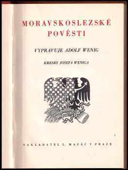 Adolf Wenig: Moravskoslezské pověsti