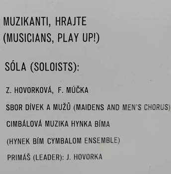 Cimbálová Muzika Hynka Bíma: Moravský Folklór = Moravian Folk Songs