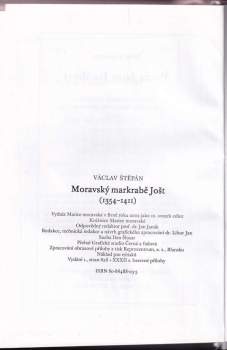 Václav Štěpán: Moravský markrabě Jošt