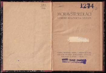 František Obrtel: Moravští sedláci