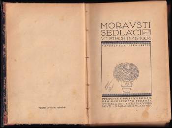 František Obrtel: Moravští sedláci v letech 1848-1904