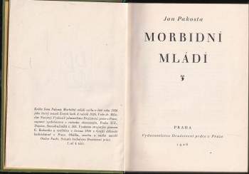Jan Pakosta: Morbidní mládí