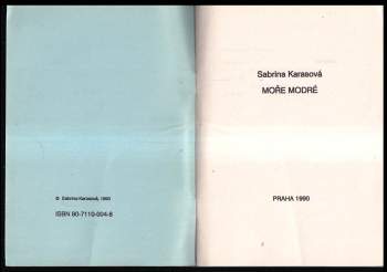 Sabrina Karasová: Moře modré