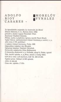 Adolfo Bioy Casares: Morelův vynález