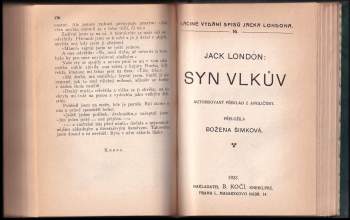Jack London: Mořský vlk - díl I a II + Syn vlkův - SVÁZÁNO DO JEDNOHO SVAZKU