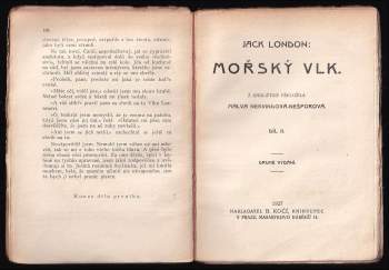 Jack London: Mořský vlk - díl I a II