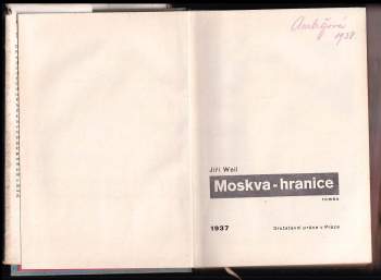 Jiří Weil: Moskva-hranice