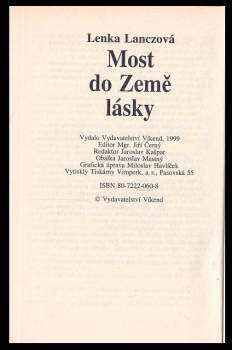 Lenka Lanczová: Most do Země lásky