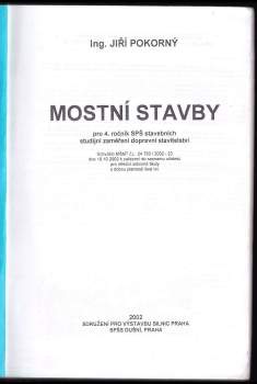 Jiří Pokorný: Mostní stavby