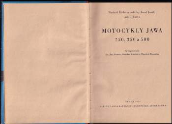 Adolf Tůma: Motocykly Jawa 250, 350 a 500