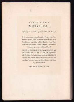 František Hrubín: Motýlí čas