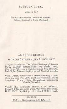 Ambrose Bierce: Moxonův pán a jiné povídky
