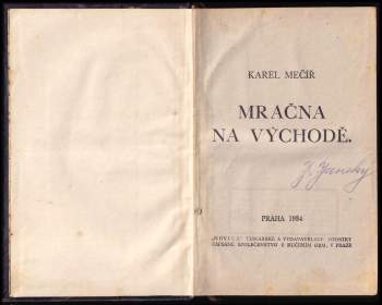 Karel Mečíř: Mračna na východě