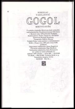 Nikolaj Vasil'jevič Gogol‘: Mrtvé duše