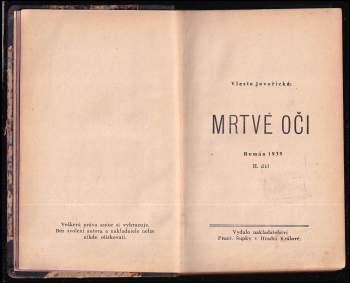 Vlasta Javořická: Mrtvé oči