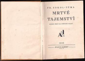František Sokol Tůma: Mrtvé tajemství