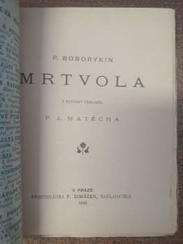 Petr Dmitrijevič Boborykin: Mrtvola