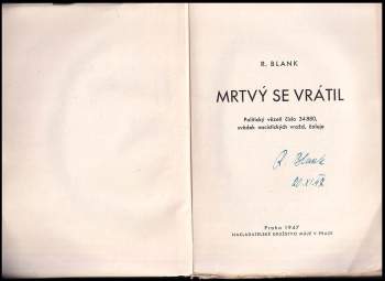 R Blank: Mrtvý se vrátil