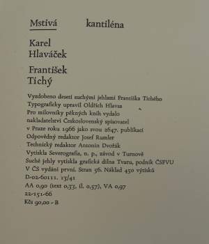 Karel Hlaváček: Mstivá kantiléna