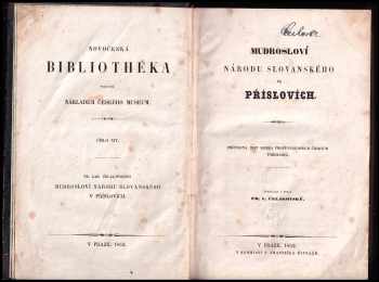 František Ladislav Čelakovský: Mudrosloví národu slovanského ve příslovích