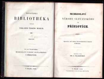 František Ladislav Čelakovský: Mudrosloví národu slovanského ve příslovích