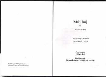 Adolf Hitler: Můj boj / Mein Kampf