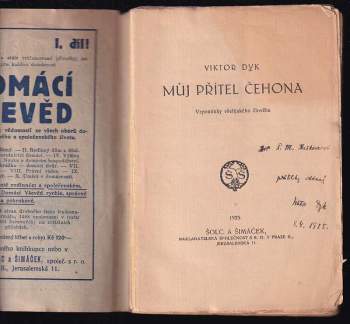 Viktor Dyk: Můj přítel Čehona