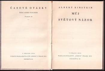 Albert Einstein: Můj světový názor