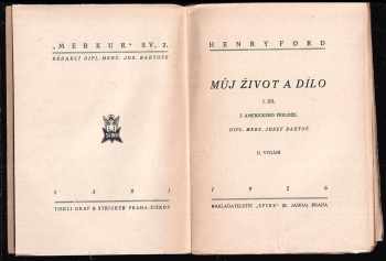 Henry Ford: Můj život a dílo : Díl 1-3