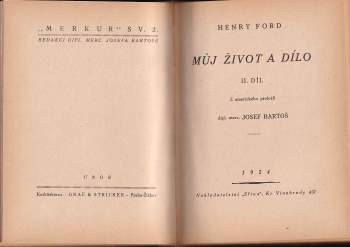 Henry Ford: Můj život a dílo