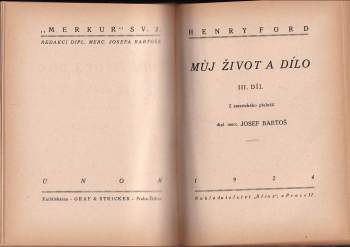 Henry Ford: Můj život a dílo