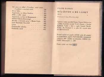 Frank Harris: Můj život a mé lásky - převazba, výtisk č. 189