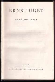 Ernst Udet: Můj život letce