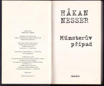 Håkan Nesser: Münsterův případ