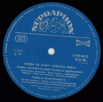 Rožmberská Kapela: Music In The Reign Of Czech Kings = Hudba Za Vlády Českých Králů (84 1)