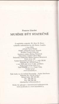 Frances Liardet: Musíme být statečné