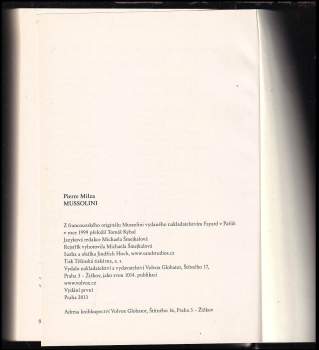 Pierre Milza: Mussolini
