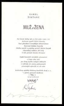 Karel Šiktanc: Muž a žena