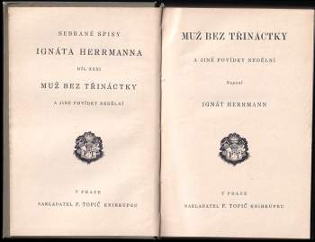 Ignát Herrmann: Muž bez třináctky a jiné povídky nedělní