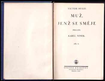 Victor Hugo: Muž, jenž se směje Díl I + II Komplet
