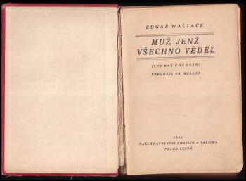 Edgar Wallace: Muž, jenž všechno věděl