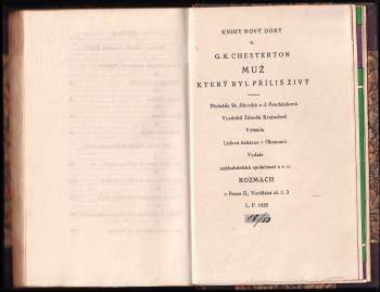 G. K Chesterton: Muž, který byl příliš živý