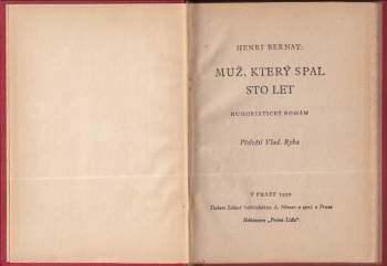 Henri Bernay: Muž, který spal sto let